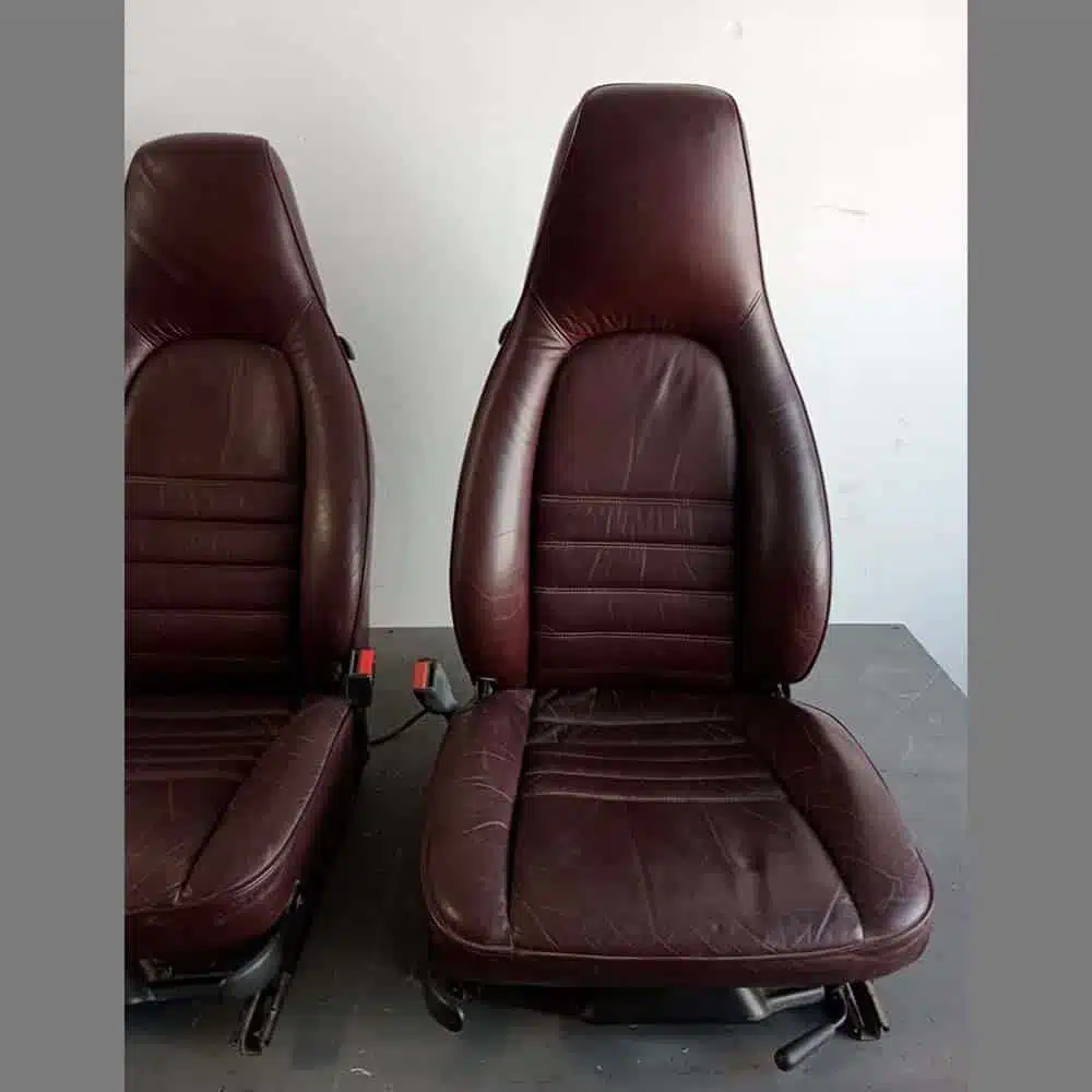 Front seats Porsche 911/964/944/968. Burgundy color - Image 3