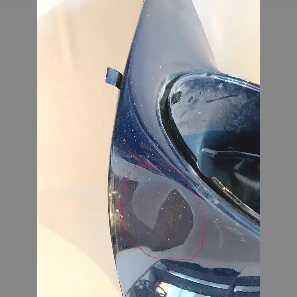 Front wing left side Porsche 964 PET: 96450303102. Blue color - Image 6