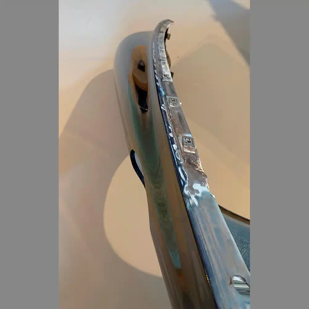 Front wing left side Porsche 964 PET: 96450303102. Blue color - Image 9