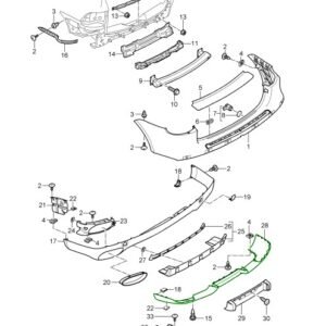 Faldón inferior parachoques trasero Porsche 957