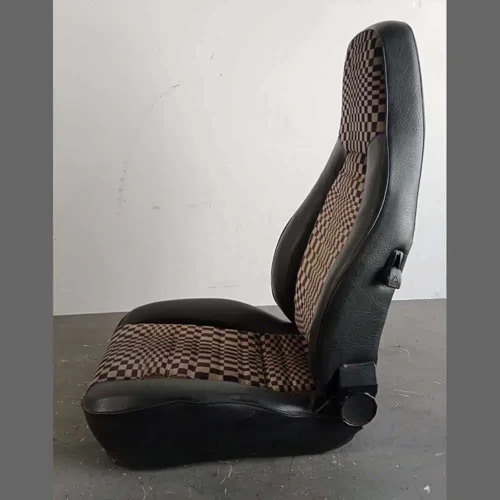 Front seats with Pascha upholstery in black and white for Porsche 911/944/924. - Image 17