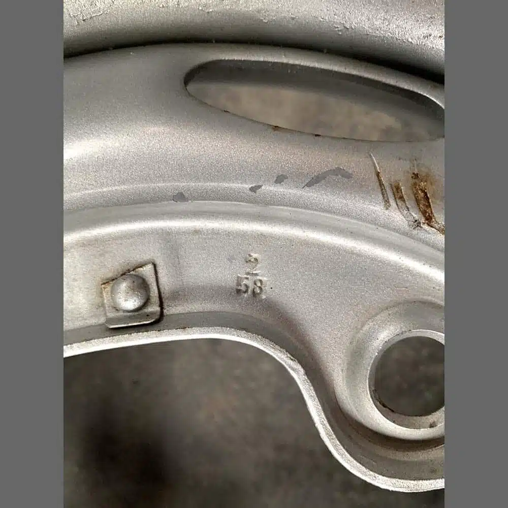 Rim "LEMMERZ" for Porsche 356 A/B/C. Stamped date (02/1958) - Image 5