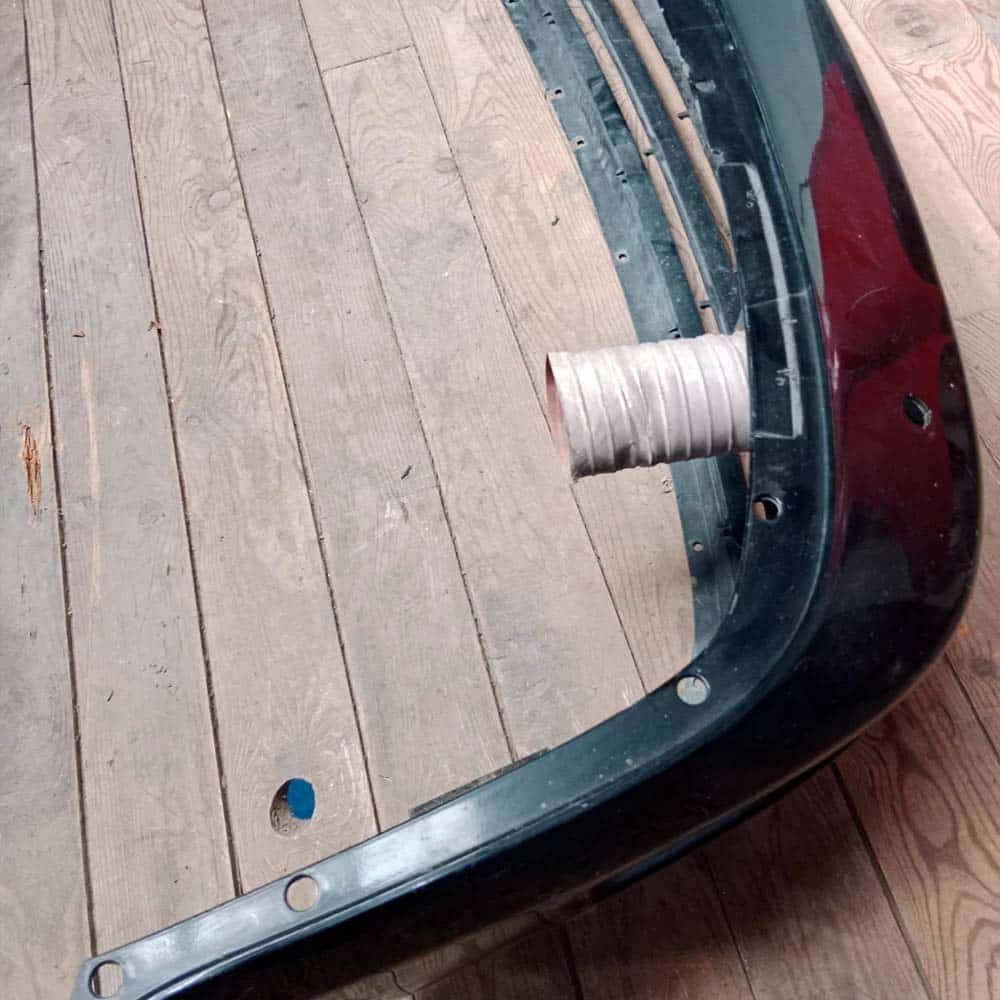 Front bumper cover with headlight washer option Porsche 964. PET: 96450511300. Green color - Image 5