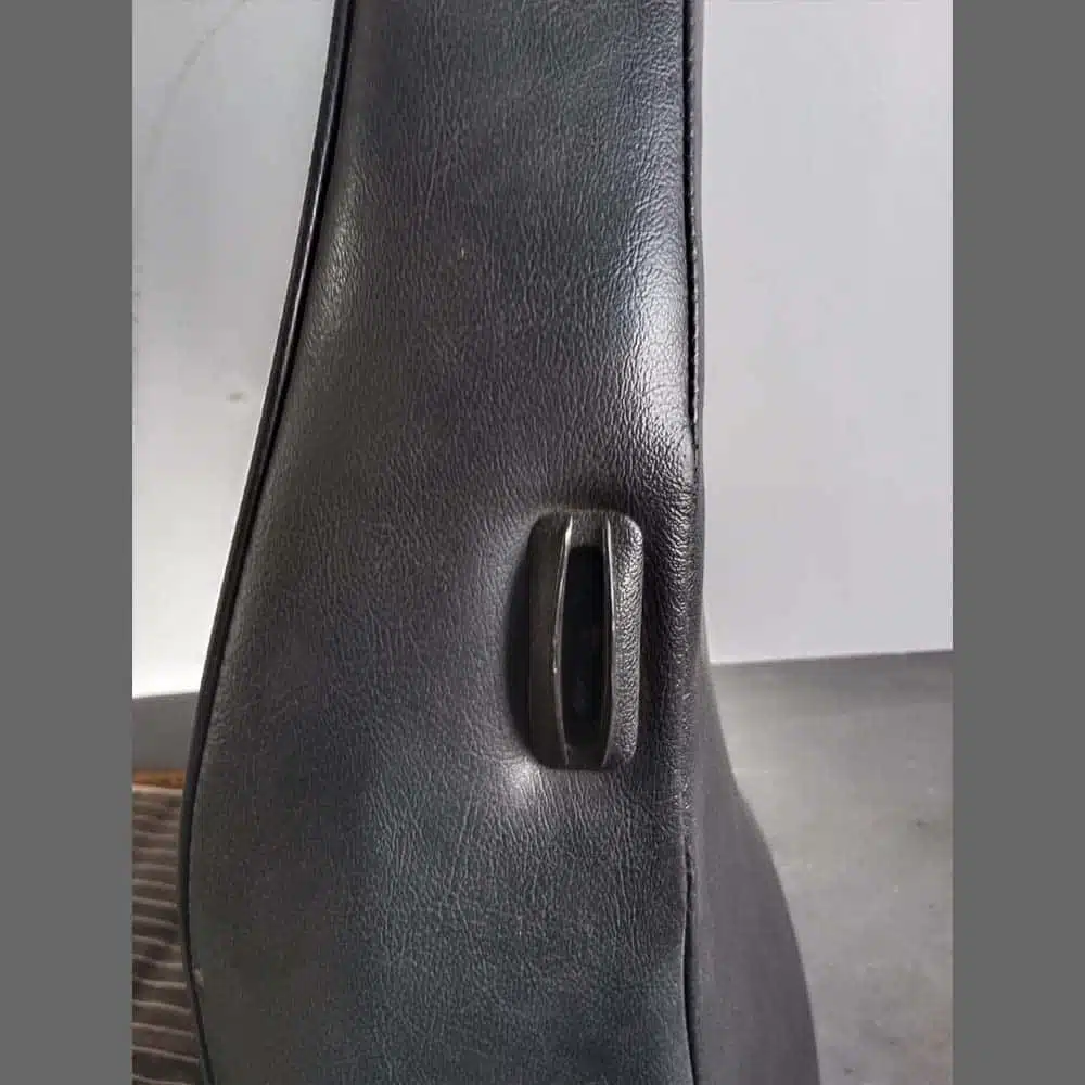 Front seats Porsche 911. Years (1974-82). Black leatherette and center in Brown Velour - Image 15
