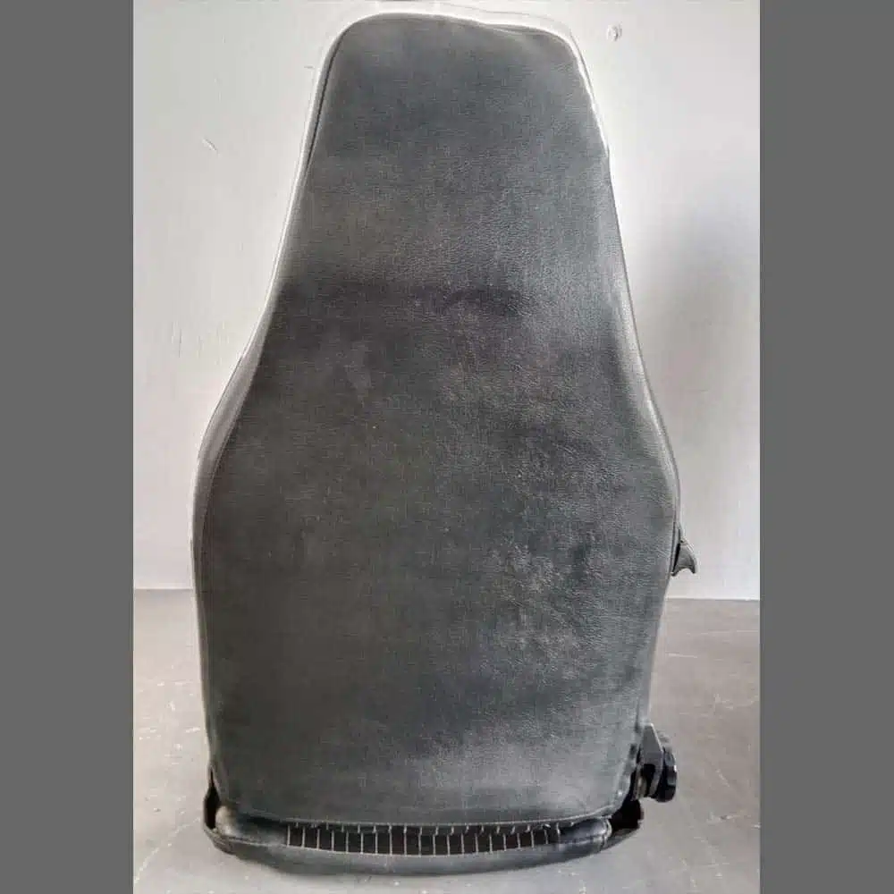 Front seats Porsche 911. Years (1974-82). Black leatherette and center in Brown Velour - Image 8