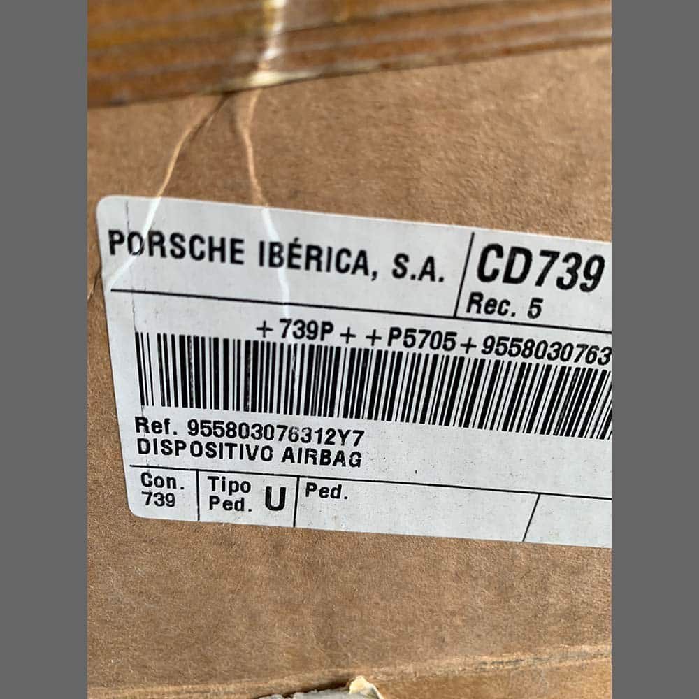 Airbag Porsche 955. Tiptronic (2003-2010). PET: 955803076312Y7 - Image 4
