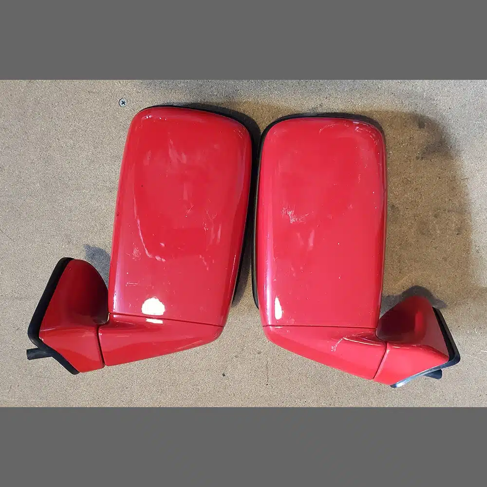 Mirrors Porsche 911/964. Left and Right side. Years (1974-94). Red color - Image 3