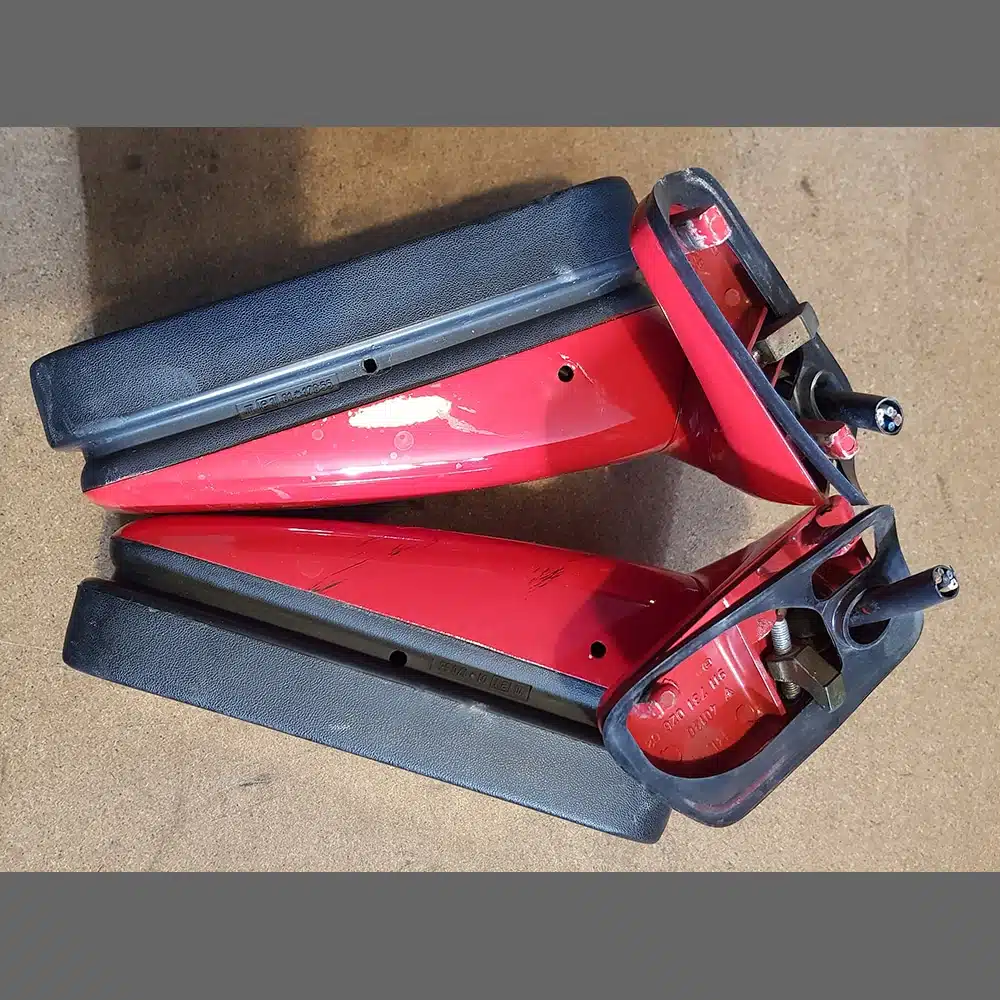 Mirrors Porsche 911/964. Left and Right side. Years (1974-94). Red color - Image 6