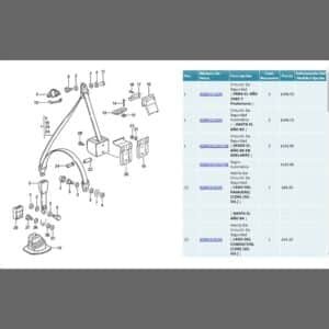 Hebilla receptora de cinturón de seguridad Porsche 911/928/944