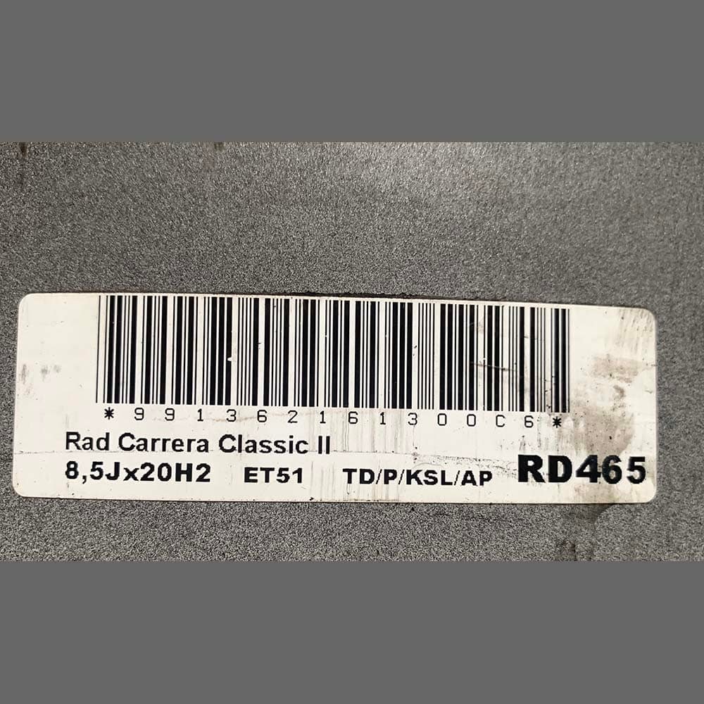 Llantas de 20" Porsche 991 Carrera Classic. Medidas: 8.5Jx20H2 ET51 PET: 99136216130 + 11Jx20H2 ET52 PET: 99136216631 - Imagen 3