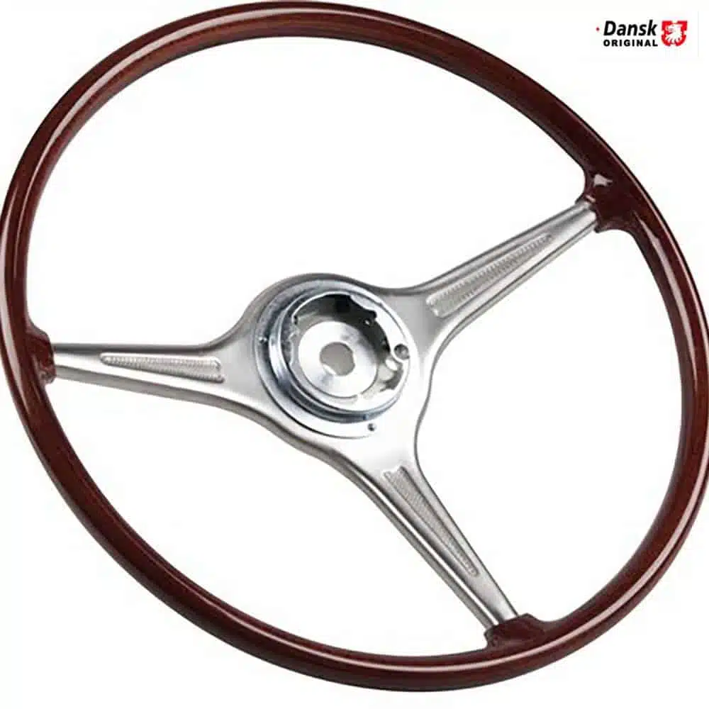 Volante Porsche 356 B/C en madera falsa. Sin pulsador de claxon