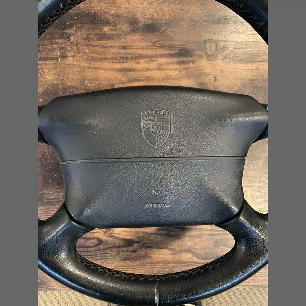 Steering wheel Porsche 993 / 986 / 996 with airbag. Black color. PET: 99334780455. - Image 3