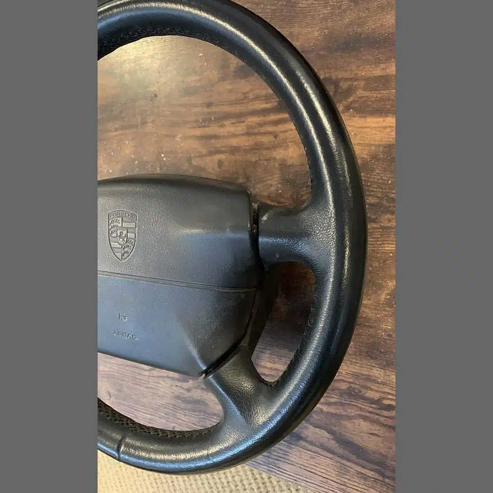 Steering wheel Porsche 993 / 986 / 996 with airbag. Black color. PET: 99334780455. - Image 4