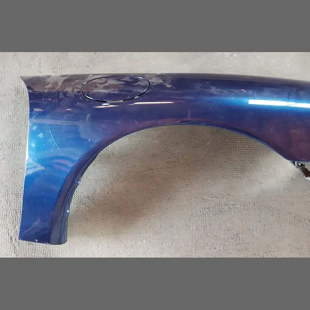 Aletas delanteras izquierda y derecha Porsche 996/986 MK1 con soportes recepción faro delantero. PET: 99650303101GRV / 99650303204GRV. Color Azul - Imagen 5