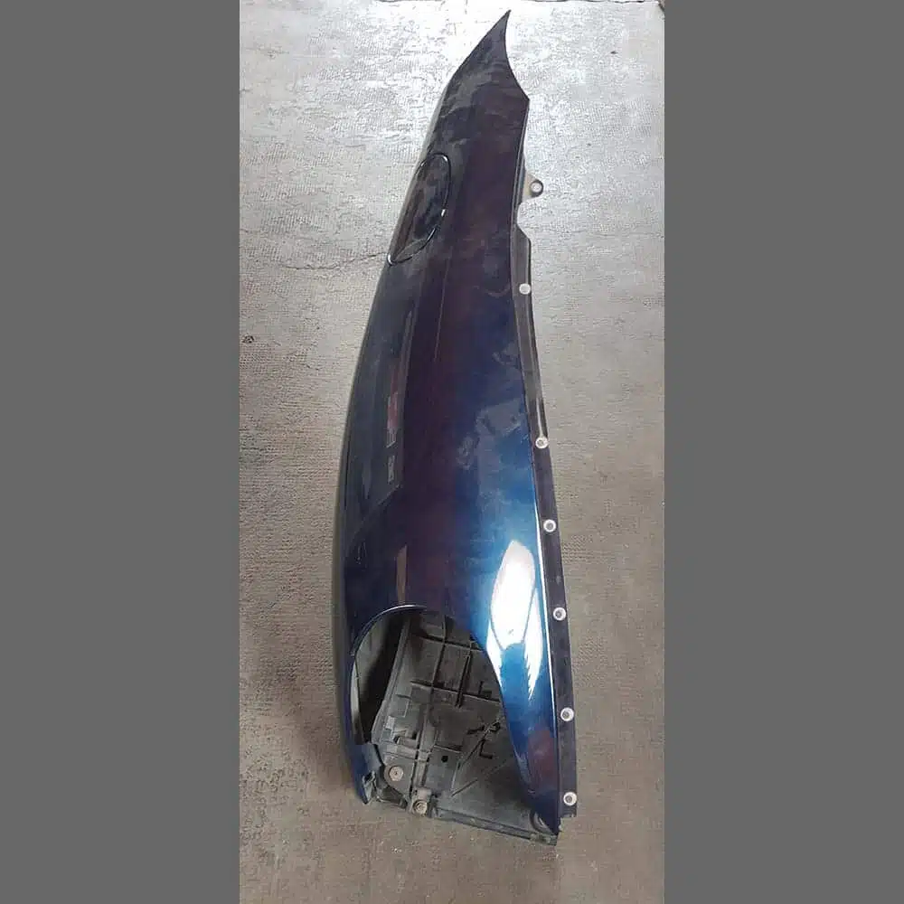 Aletas delanteras izquierda y derecha Porsche 996/986 MK1 con soportes recepción faro delantero. PET: 99650303101GRV / 99650303204GRV. Color Azul - Imagen 7