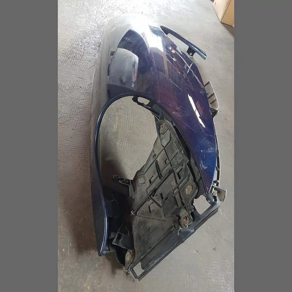 Aletas delanteras izquierda y derecha Porsche 996/986 MK1 con soportes recepción faro delantero. PET: 99650303101GRV / 99650303204GRV. Color Azul - Imagen 14