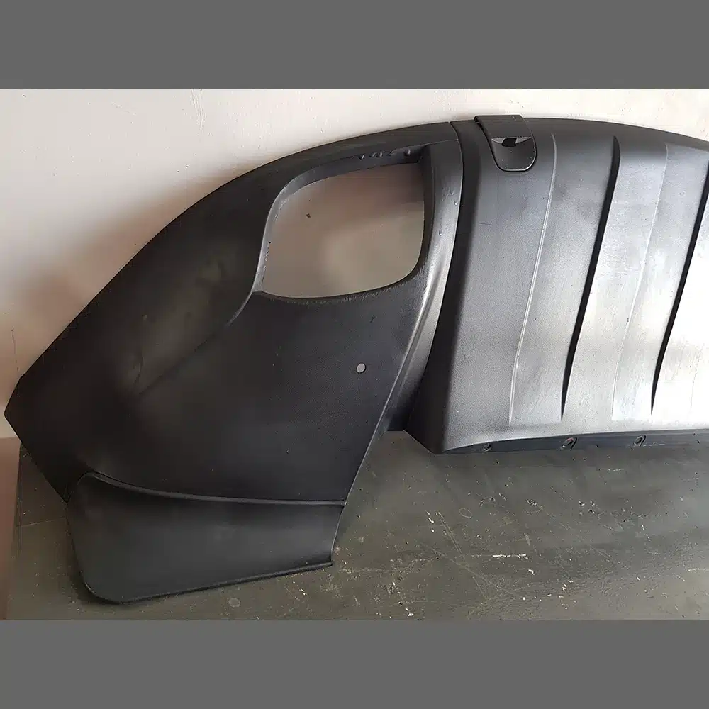 Front Spoiler for Porsche Cayenne 955 (2003-2006). PET: 95550506104G2X. Black color - Image 2