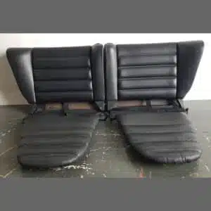 Asientos emergencia Porsche 964 en CUERO Negro