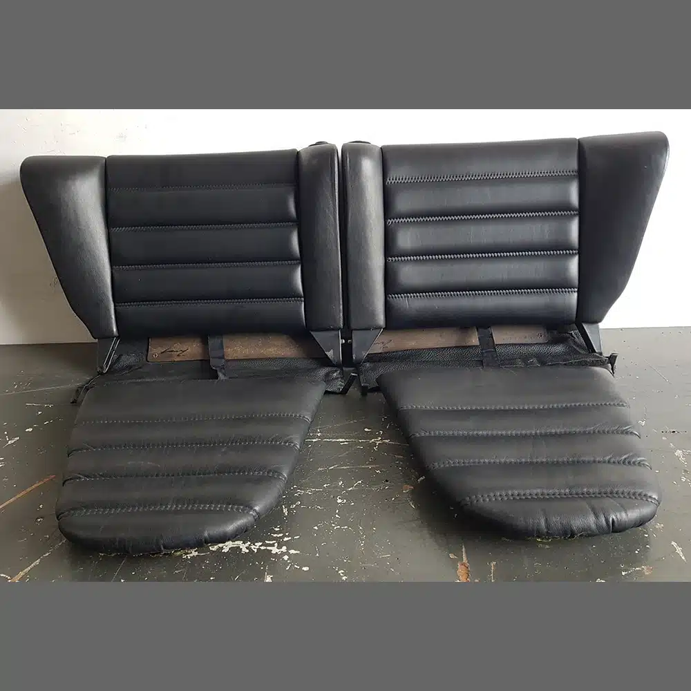 Asientos emergencia Porsche 964 en CUERO Negro