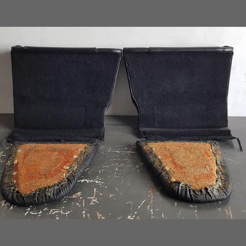 Rear seats with locking button for Porsche 964 in Genuine Black Leather. PET: 96452201709 / 96452201809 - Image 13